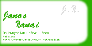 janos nanai business card