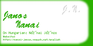 janos nanai business card